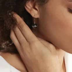 Histoire d'Or Boucles D'oreilles Pendantes Nina Cera Argent  Strass Et Céramique Hot