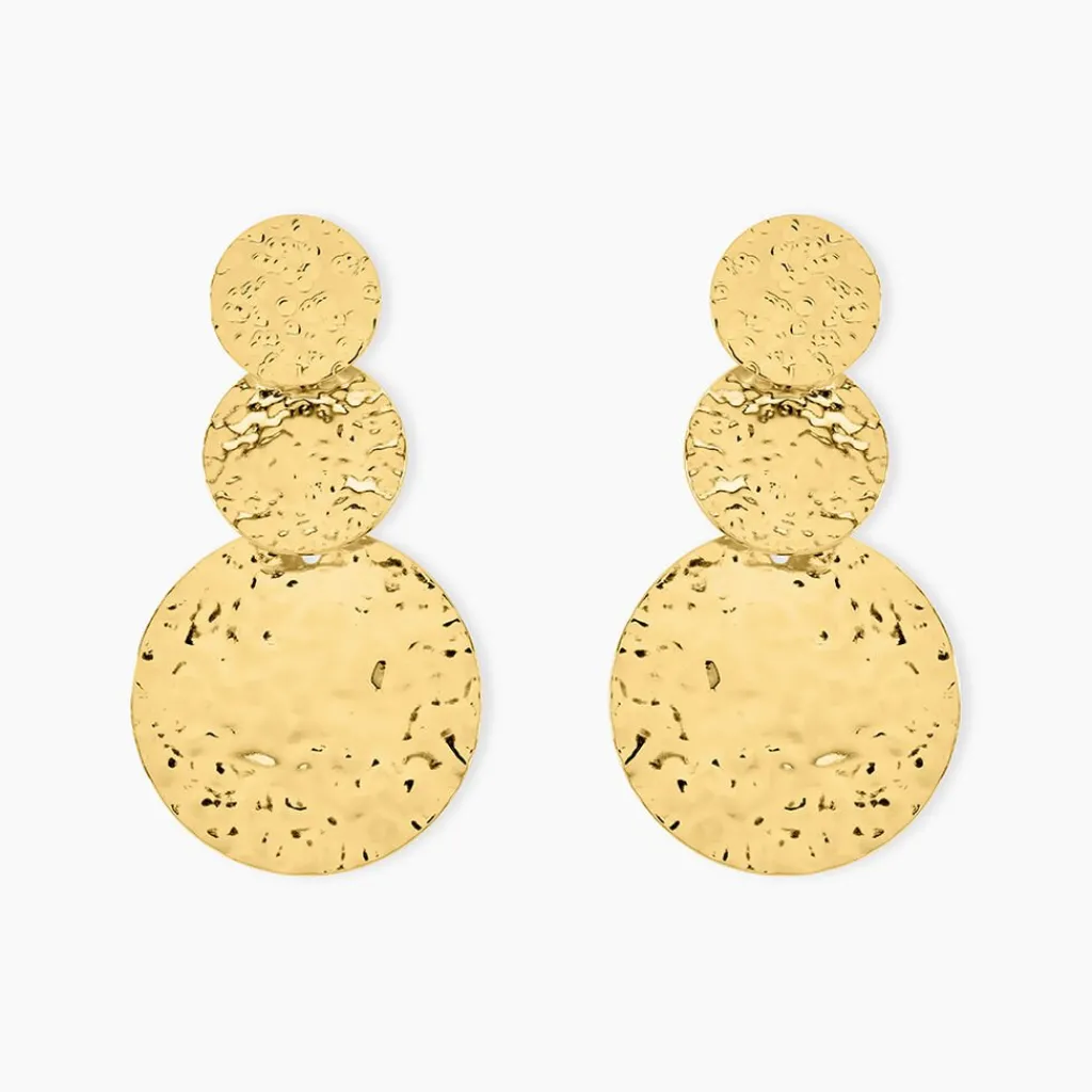 Histoire d'Or Boucles D'oreilles Pendantes Josephine Acier Doré Hot