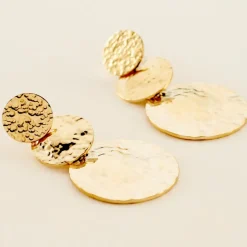 Histoire d'Or Boucles D'oreilles Pendantes Josephine Acier Doré Hot