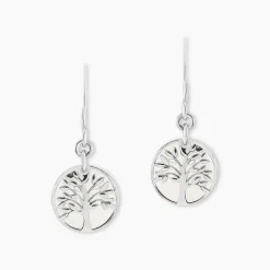 Histoire d'Or Boucles D'oreilles Pendantes Argent Blanc Sofee Nacress Outlet