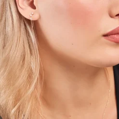 Histoire d'Or Boucles D'oreilles Pendantes Orion Or Jaune Oxyde De Zirconium New