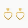 Histoire d'Or Boucles D'oreilles Pendantes Tassy Acier Jaune
