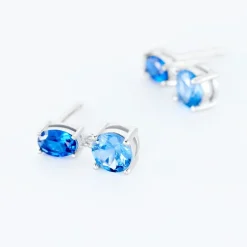 Histoire d'Or Boucles D'oreilles Pendantes Argent Blanc Brenna Oxydes De Zirconium argent blanc oxyde bleu swiss Discount