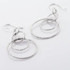 Histoire d'Or Boucles D'oreilles Pendantes Flaura Argent Blanc Discount