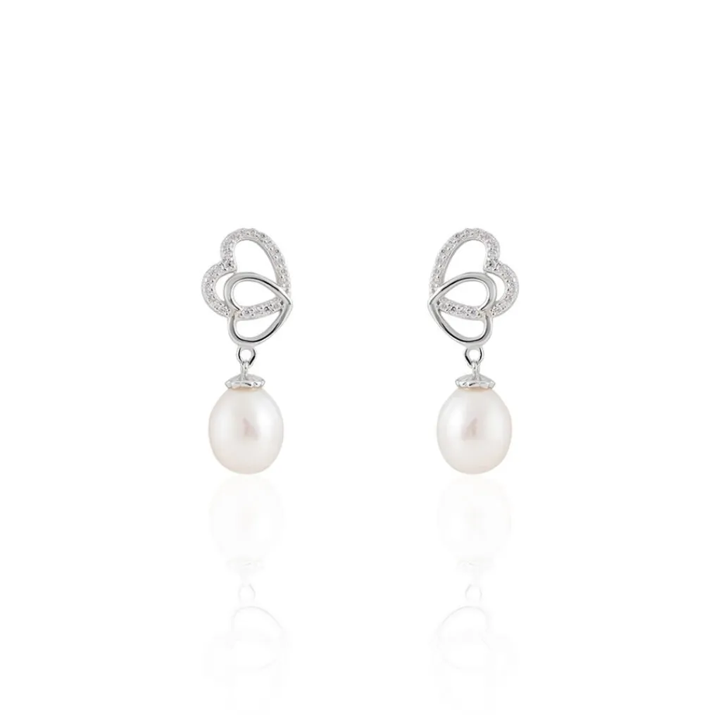 Histoire d'Or Boucles D'oreilles Pendantes Rosella Argent Perle De Culture Et Oxyde Hot