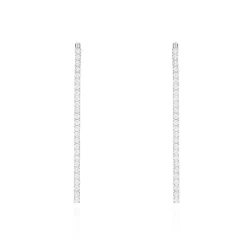Histoire d'Or Boucles D'oreilles Pendantes Lou-anne De Zirconium argent blanc oxyde Clearance