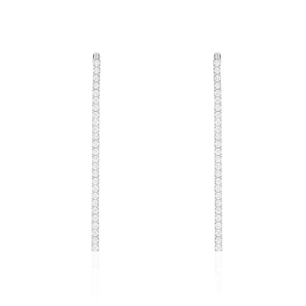 Histoire d'Or Boucles D'oreilles Pendantes Lou-anne De Zirconium argent blanc oxyde Clearance