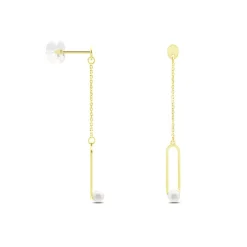 Histoire d'Or Boucles D'oreilles Pendantes Or Jaune Lucasta Perle De Culture Clearance