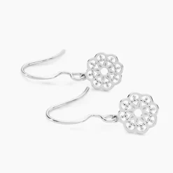 Histoire d'Or Boucles D'oreilles Pendantes Lynne Argent Blanc
