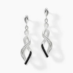 Histoire d'Or Boucles D'oreilles Pendantes Claudia Argent Blanc Oxyde De Zirconium Sale