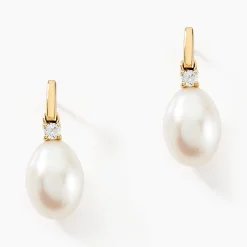 Histoire d'Or Boucles D'oreilles Pendantes Linzi Or Jaune Perle De Culture Online