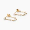 Histoire d'Or Boucles D'oreilles Pendantes Or Jaune Tiny Pearls Perle