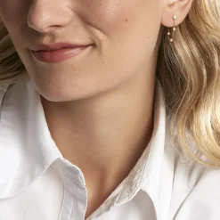 Histoire d'Or Boucles D'oreilles Pendantes Or Jaune Tiny Pearls Perle