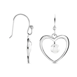 Histoire d'Or Boucles D'oreilles Pendantes Argent Blanc Armo Oxydes De Zirconium