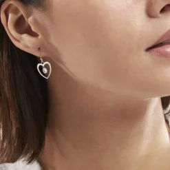 Histoire d'Or Boucles D'oreilles Pendantes Argent Blanc Armo Oxydes De Zirconium