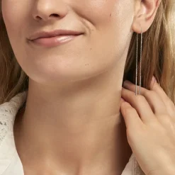 Histoire d'Or Boucles D'oreilles Pendantes Java Argent Blanc New