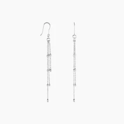 Histoire d'Or Boucles D'oreilles Pendantes Laïa Argent Blanc Outlet