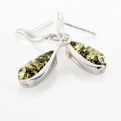 Histoire d'Or Boucles D'oreilles Pendantes Argent Blanc Odilon Ambre Best