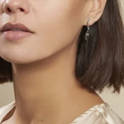 Histoire d'Or Boucles D'oreilles Pendantes Argent Blanc Odilon Ambre Best