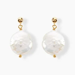 Histoire d'Or Boucles D'oreilles Pendantes Baroka Or Jaune Perle De Culture Best