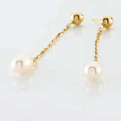 Histoire d'Or Boucles D'oreilles Pendantes Adriette Or Jaune Perle De Culture Outlet