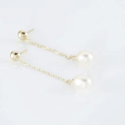 Histoire d'Or Boucles D'oreilles Pendantes Adriette Or Jaune Perle De Culture Outlet