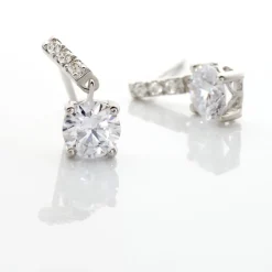 Histoire d'Or Boucles D'oreilles Pendantes Paciane Or Blanc Oxyde De Zirconium Online