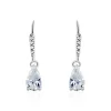 Histoire d'Or Boucles D'oreilles Pendantes Adib Or Blanc Oxyde De Zirconium Sale