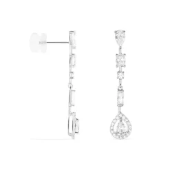 Histoire d'Or Boucles D'oreilles Pendantes Candia Or Blanc Oxyde De Zirconium Discount