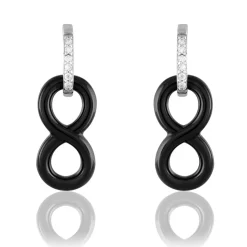 Histoire d'Or Boucles D'oreilles Pendantes Celinia Argent Blanc Céramique Et Oxyde Online