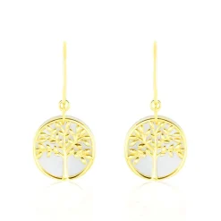 Histoire d'Or Boucles D'oreilles Pendantes Noamie Or Jaune Nacre Hot