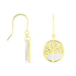 Histoire d'Or Boucles D'oreilles Pendantes Noamie Or Jaune Nacre Hot