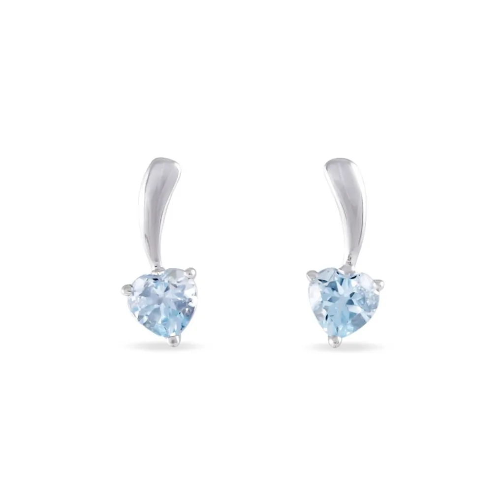 Histoire d'Or Boucles D'oreilles Pendantes Bertine Or Blanc Topaze Online