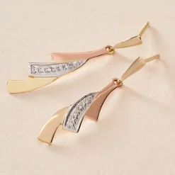 Histoire d'Or Boucles D'oreilles Pendantes Ainhoa Or Tricolore Diamant Sale