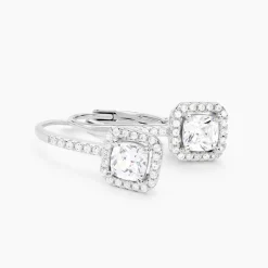 Histoire d'Or Boucles D'oreilles Pendantes Rio Argent Blanc Oxyde De Zirconium New