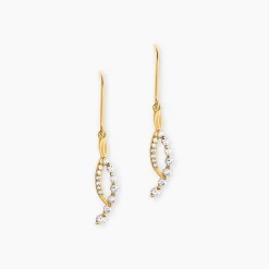 Histoire d'Or Boucles D'Oreilles Pendantes Klavdija Or Jaune Oxyde De Zirconium Sale
