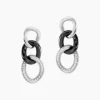 Histoire d'Or Boucles D'oreilles Pendantes Link Argent Blanc Céramique Et Oxyde Hot