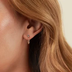 Histoire d'Or Boucles D'Oreilles Pendantes Jardin Secret Or Jaune Topaze Oxyde De Zirconium