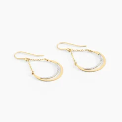 Histoire d'Or Boucles D'oreilles Pendantes Nuada Or Bicolore Discount