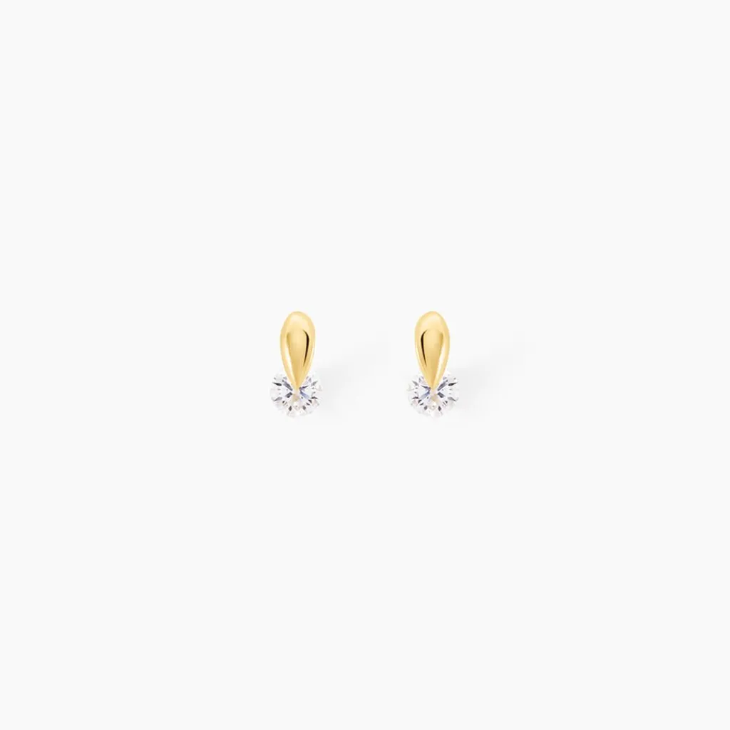 Histoire d'Or Boucles D'oreilles Pendantes Clementa Or Jaune Oxyde De Zirconium Sale