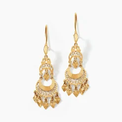 Histoire d'Or Boucles D'oreilles Pendantes Cherki Or Jaune Discount