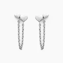 Histoire d'Or Boucles D'oreilles Pendantes Te Amo Argent Blanc New