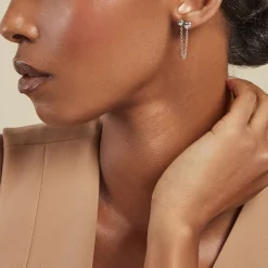 Histoire d'Or Boucles D'oreilles Pendantes Te Amo Argent Blanc New