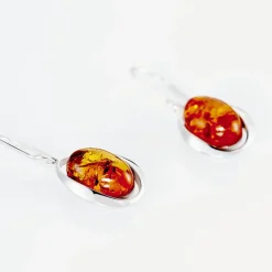 Histoire d'Or Boucles D'oreilles Pendantes Hilda Argent Blanc Ambre Hot