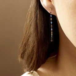 Histoire d'Or Boucles D'oreilles Pendantes Or Jaune Asteria Hot