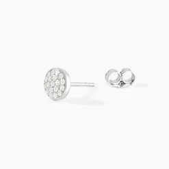 Histoire d'Or Boucles D'oreilles Puces Argent Blanc Victorin Oxydes De Zirconium Sale