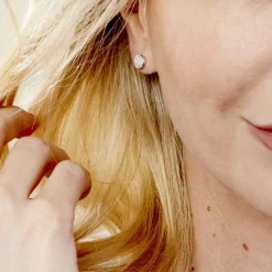 Histoire d'Or Boucles D'oreilles Puces Argent Blanc Victorin Oxydes De Zirconium Sale