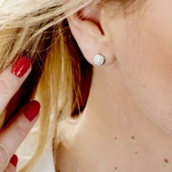 Histoire d'Or Boucles D'oreilles Puces Argent Blanc Victorin Oxydes De Zirconium Sale