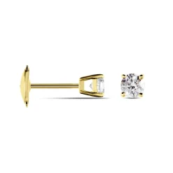 Histoire d'Or Boucles D'oreilles Puces Aphrodite or jaune diamant New