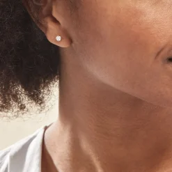 Histoire d'Or Boucles D'oreilles Puces Aphrodite or jaune diamant New